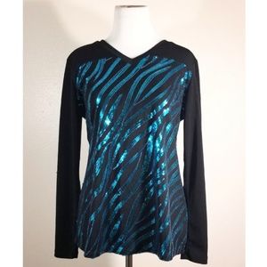 Bob Mackie Wearable Art Sequin Top